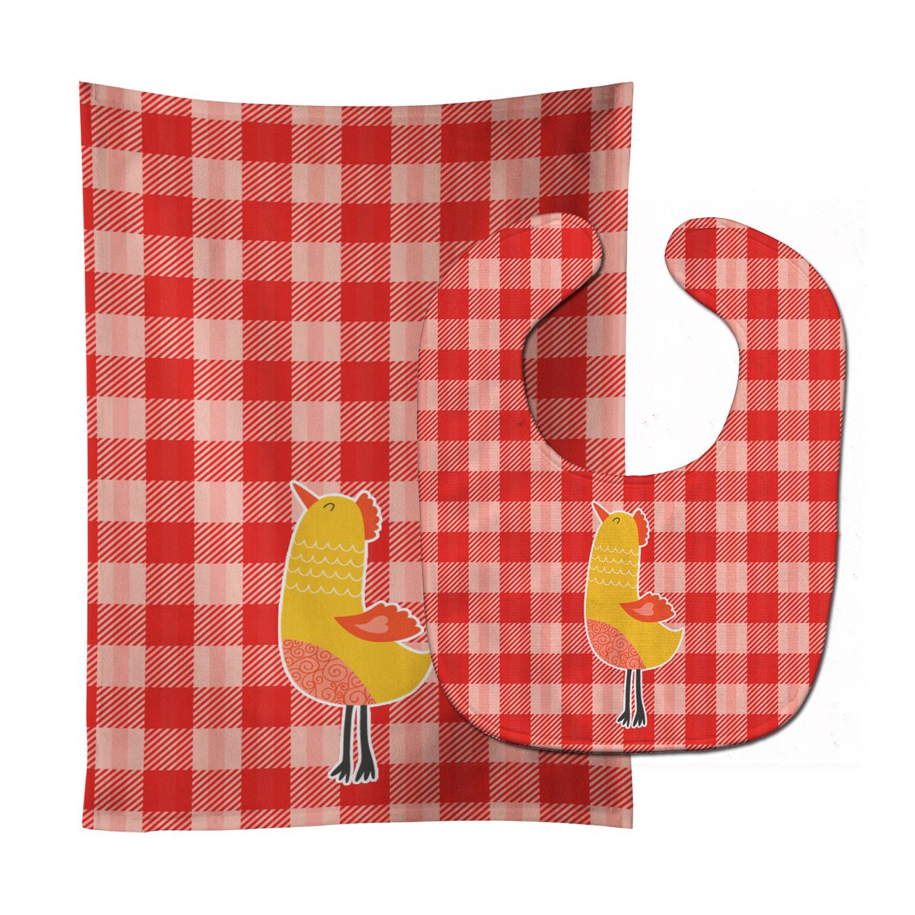 Chicken Baby Bib & Burp Cloth