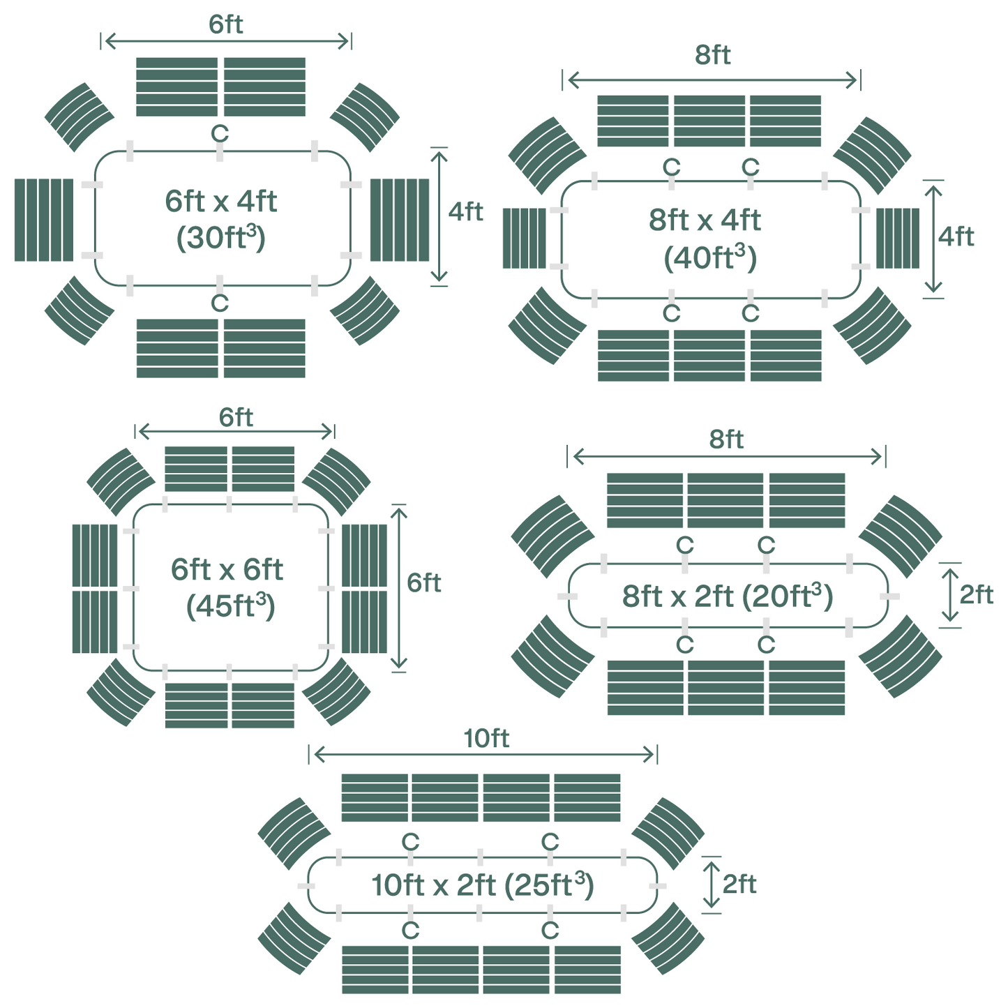 Birdies Large Raised Garden Bed, 15" Short