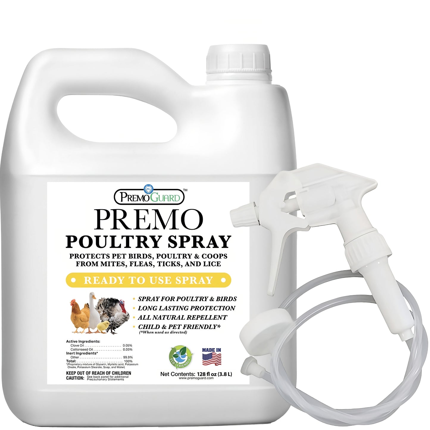Poultry Spray 32 oz - All Natural Non Toxic - Premo Guard