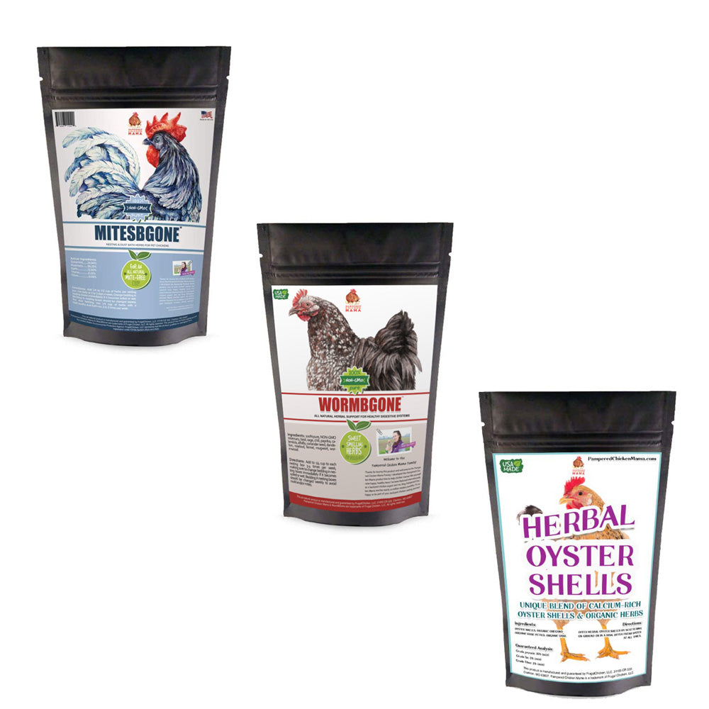 WormBGone Healthy Coop Bundle : 3 Products Chickens Love! (5 pounds total)