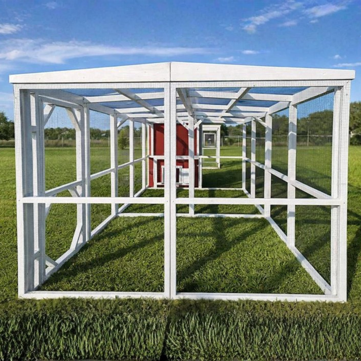 OverEZ 8' Wooden Chicken Run Extension Kit (8’W X 8’L X 6’3”H)