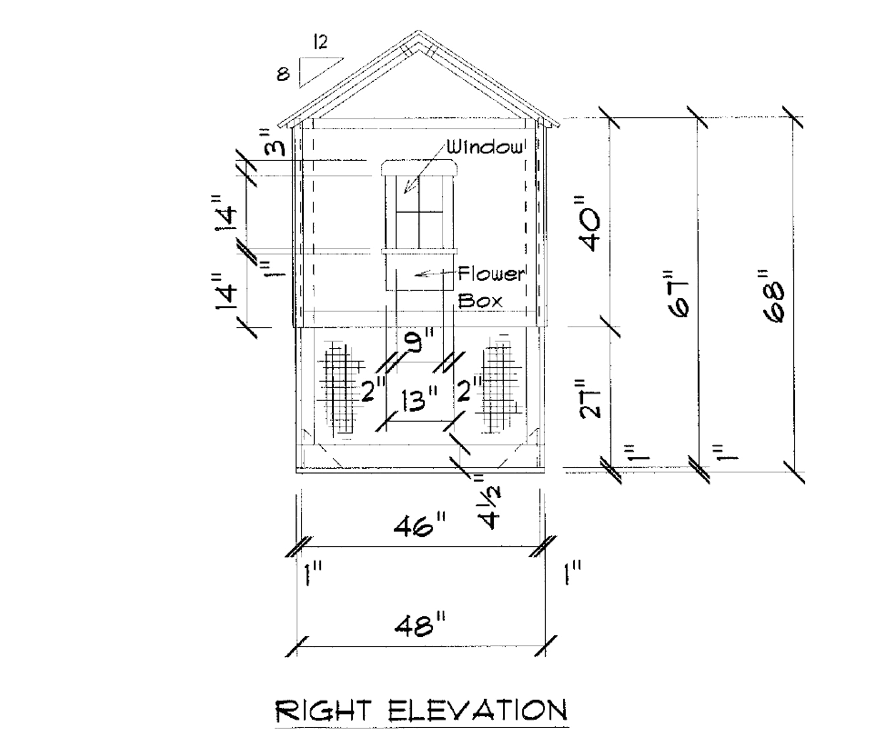 4x8 House Building Plans (4-5 chickens)