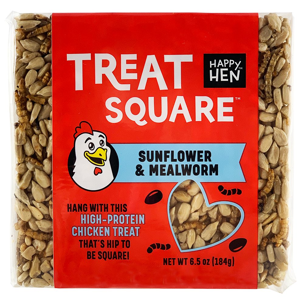 Happy Hen Treat Square, Sunflower & Mealworm
