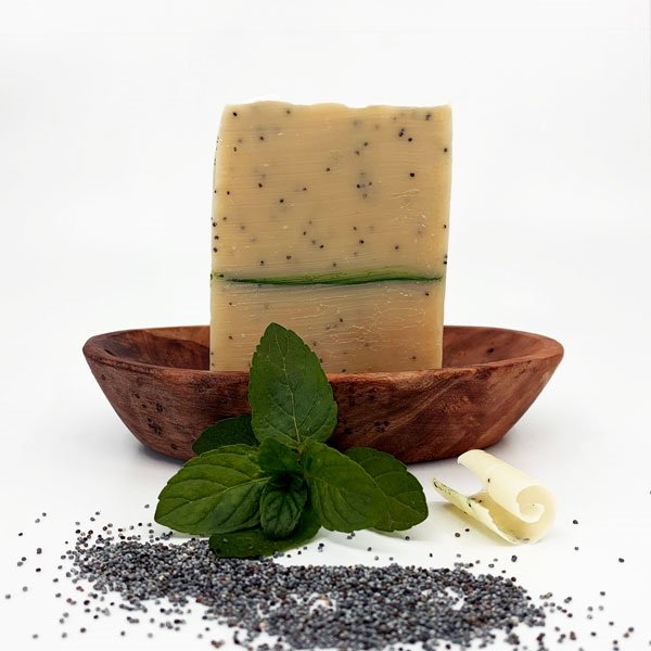 Peppermint & Poppy Seed Egg Yolk Soap