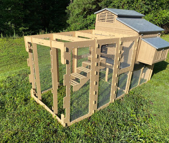 Formex coop with beige run.