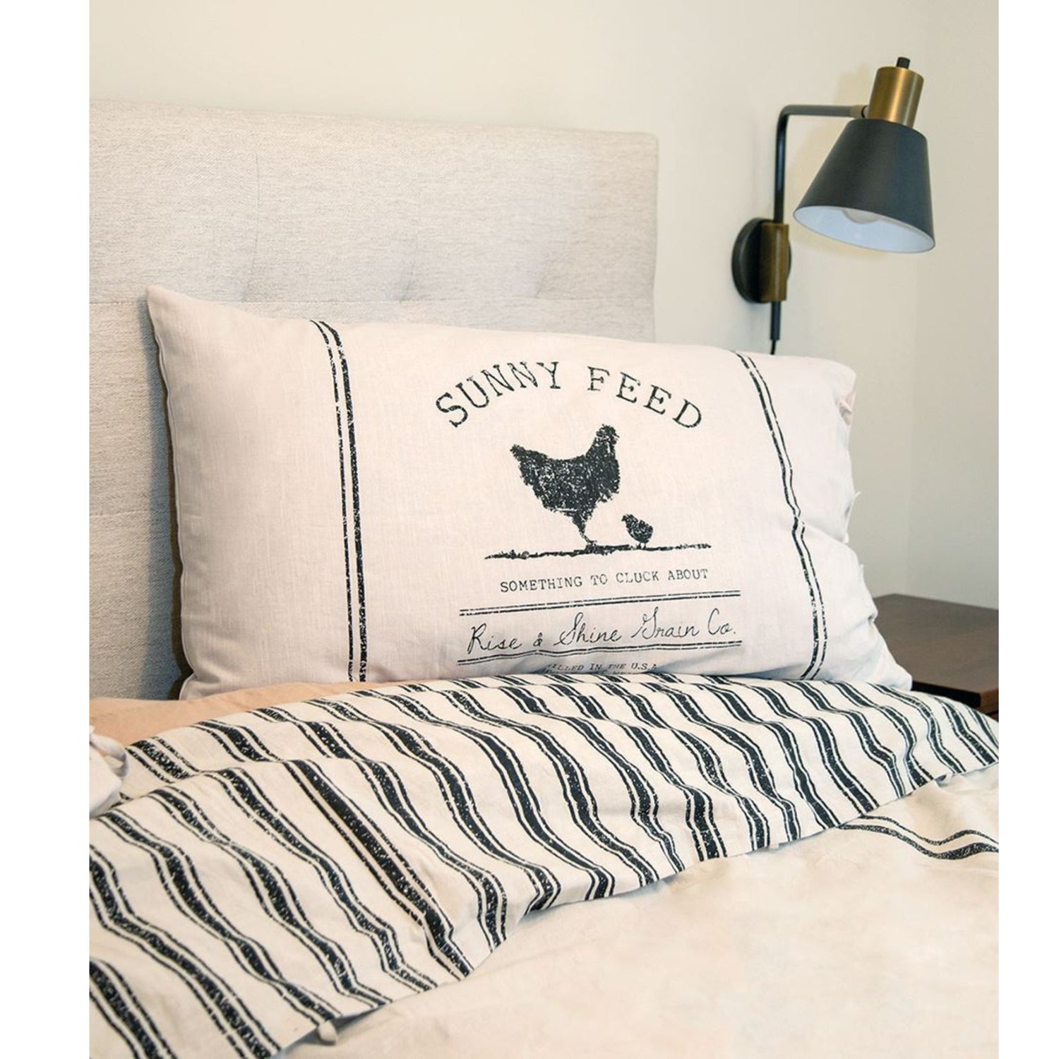 Chicken Pillow Sham - Sunny Feed, 2 sizes