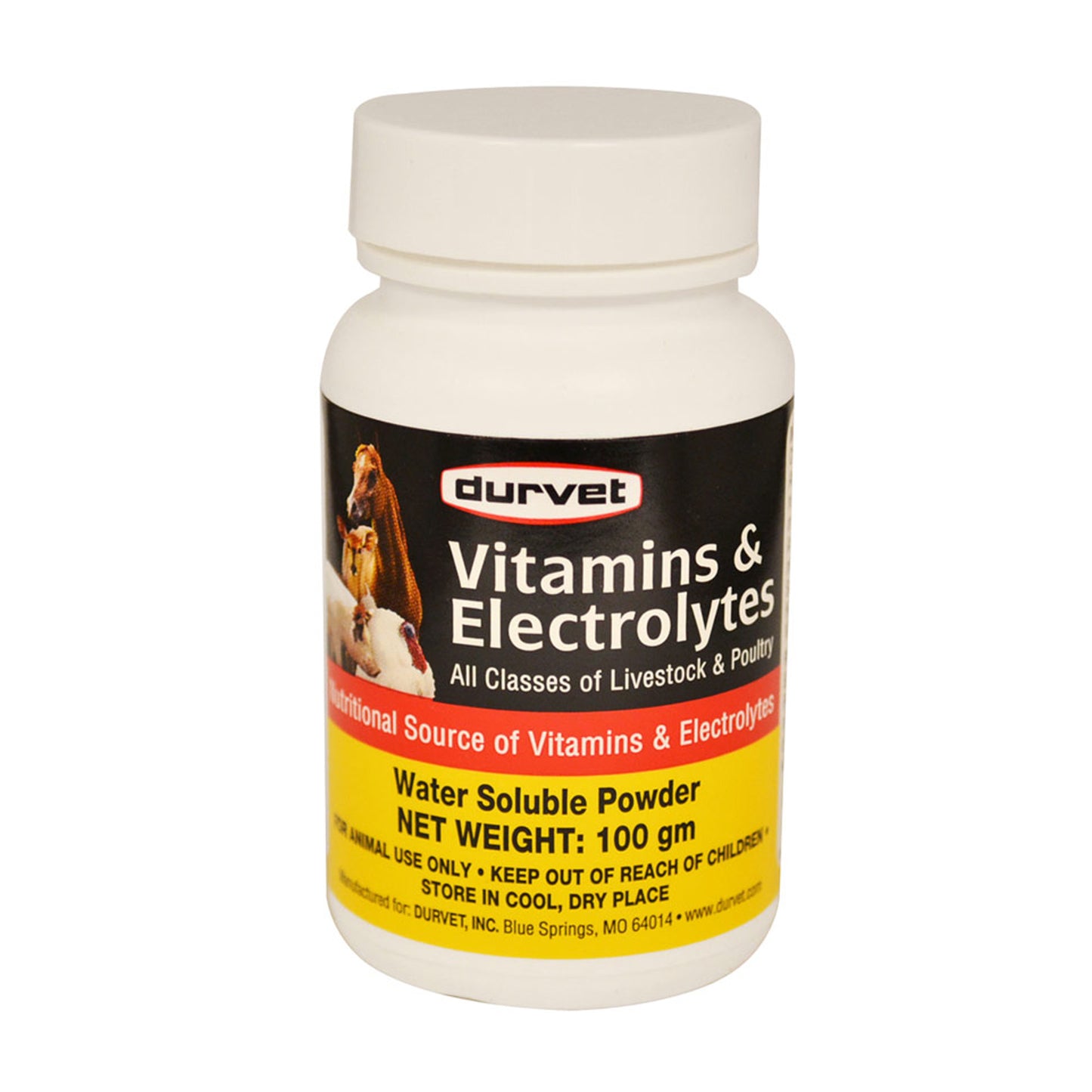 Durvet Vitamins & Electrolytes for Livestock & Poultry, 100 Grams