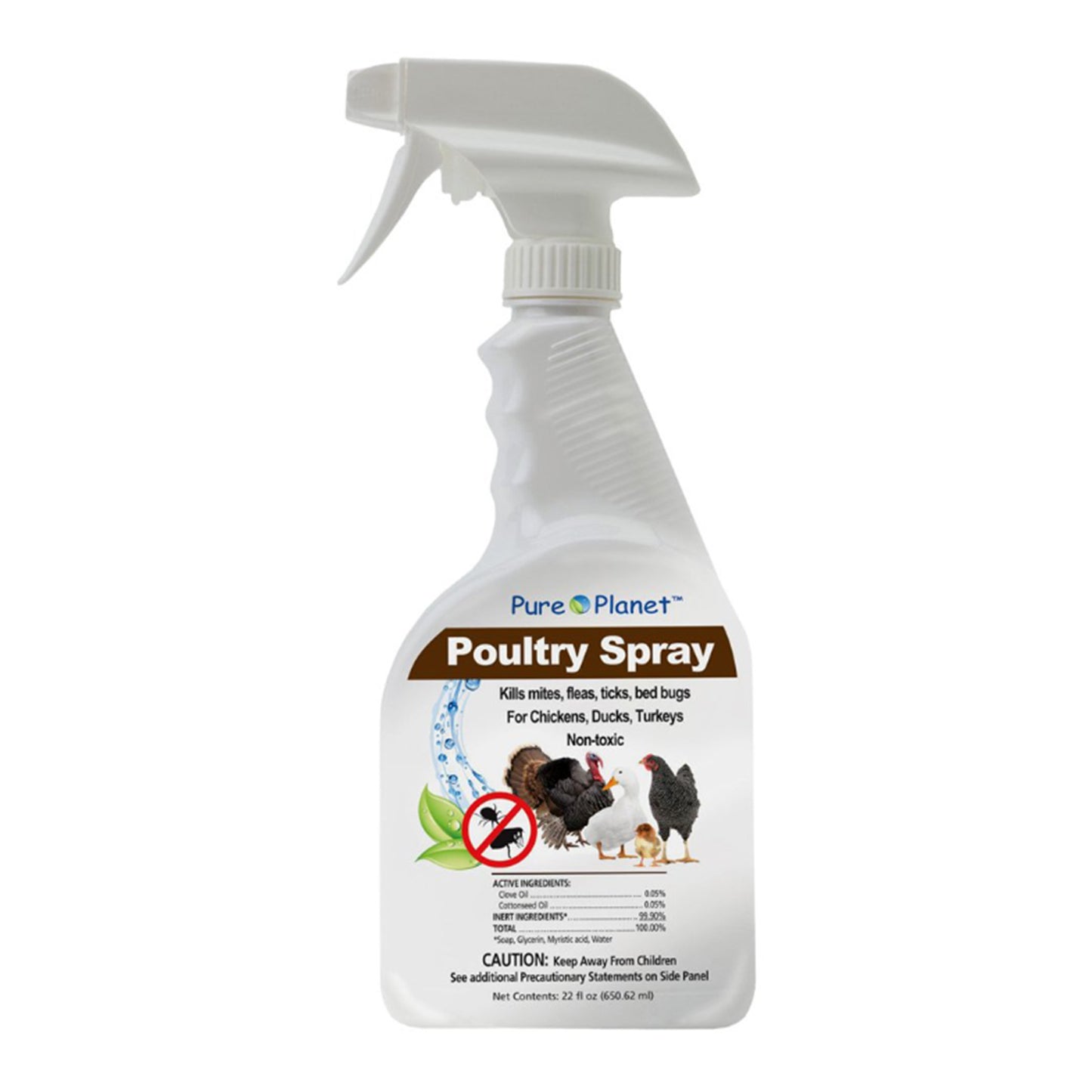 Pure Planet Spray, 22 oz, Kills Mites, Fleas, Ticks & More