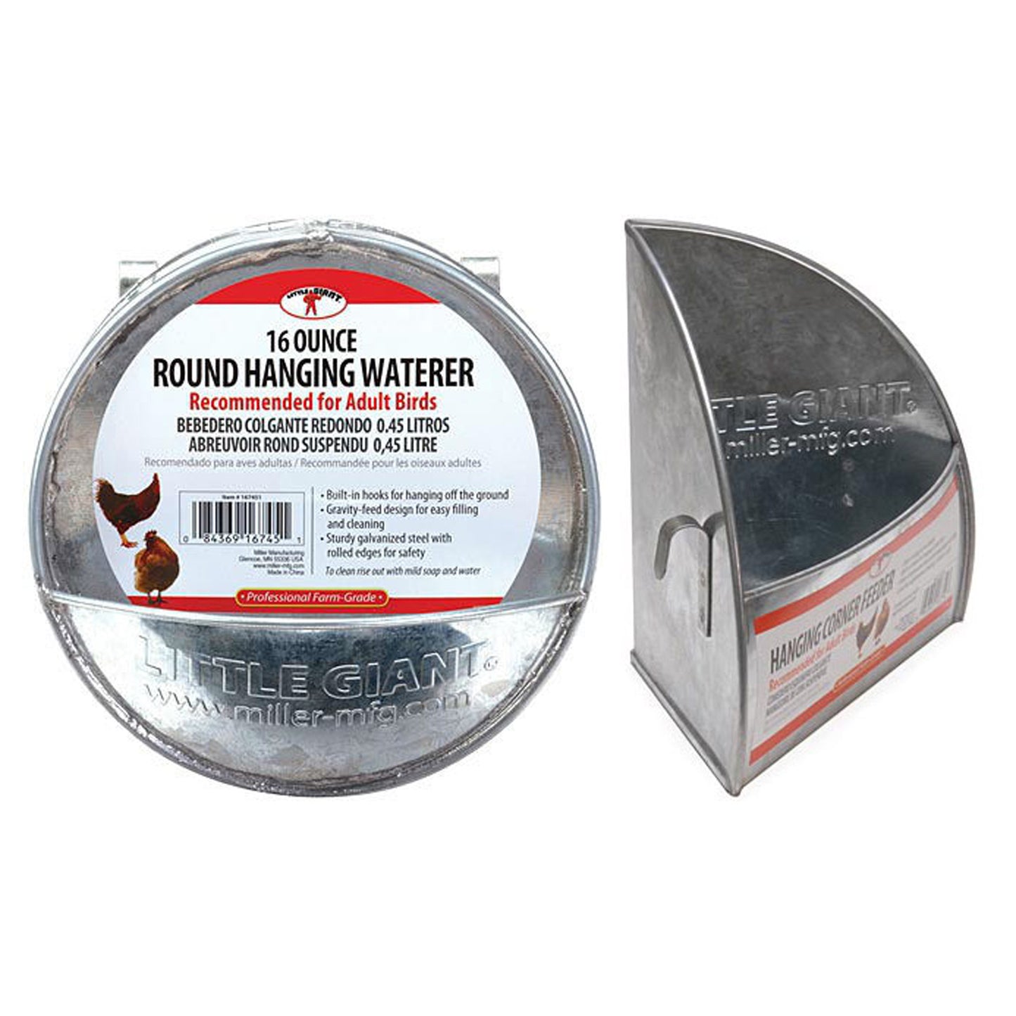 Small Chicken Flock Feeder/Waterer Set