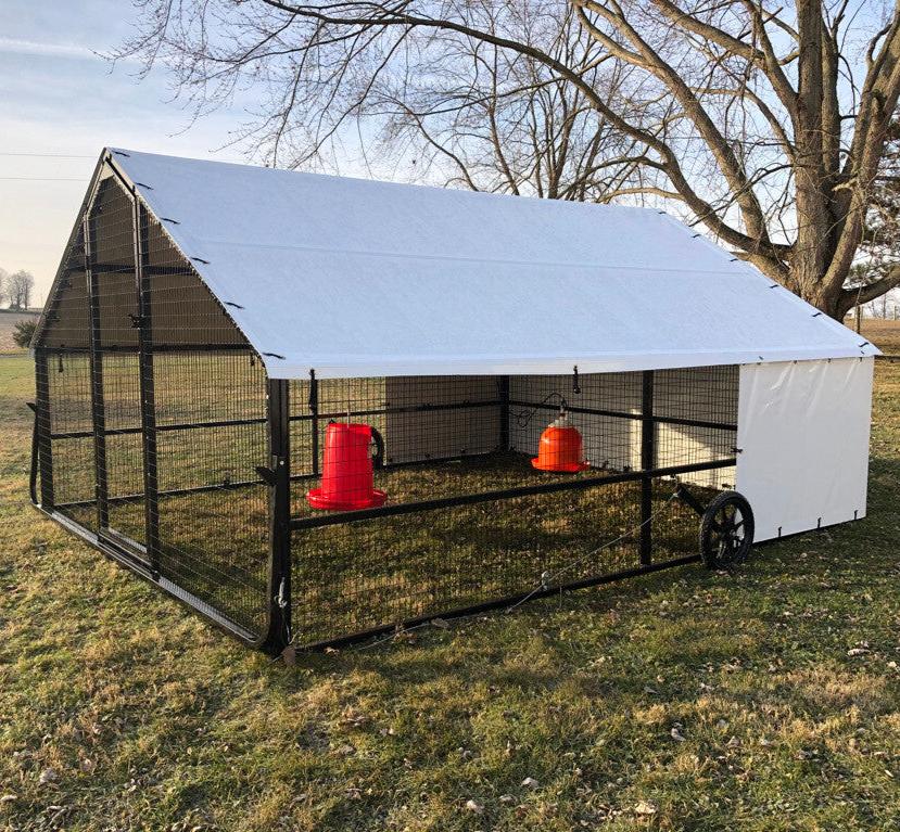 chicken tent Porta-Coop 10'x12' Heritage Coop (60 chickens)