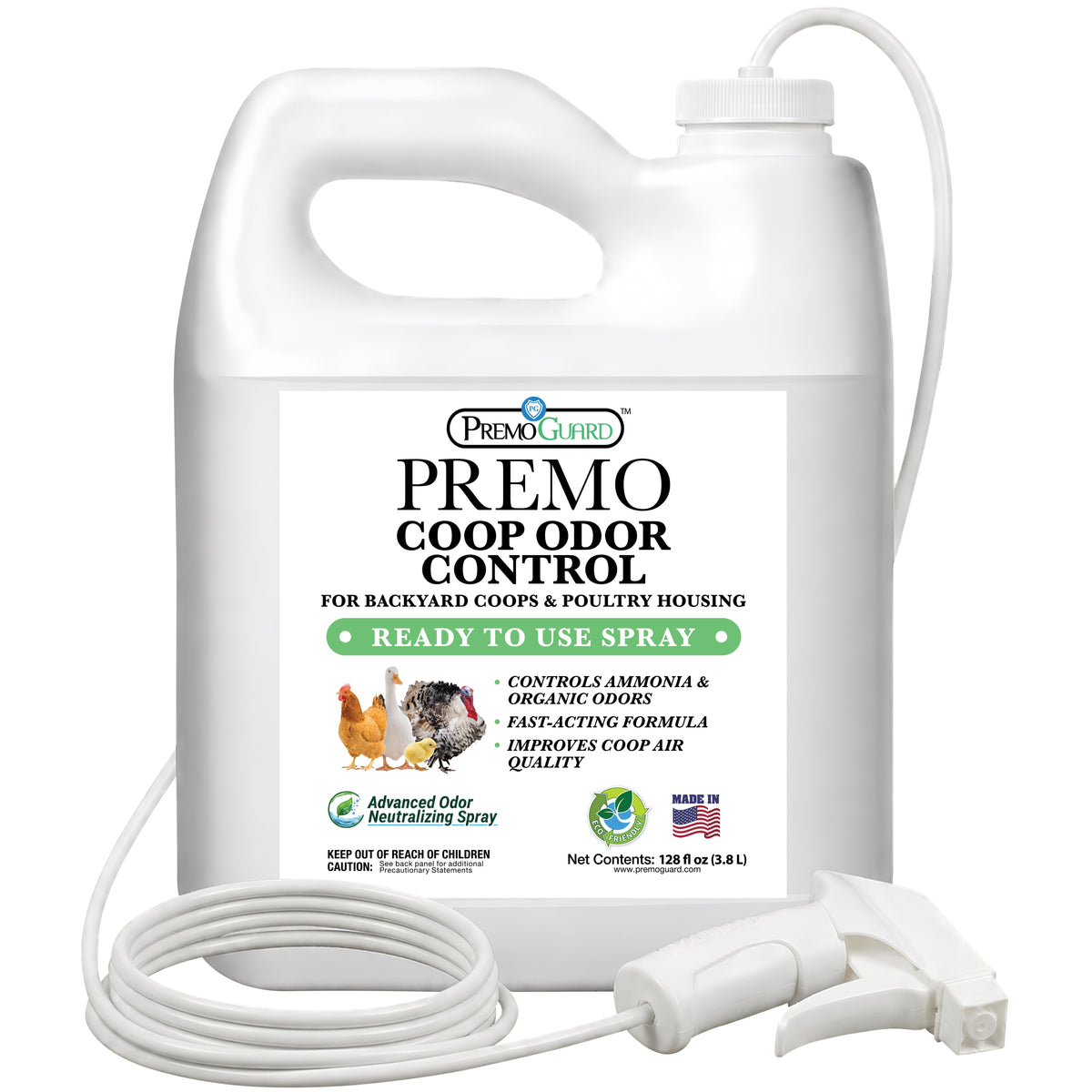 Chicken Coop Odor Control Spray | Neutralizes Ammonia Smell | Premo Guard