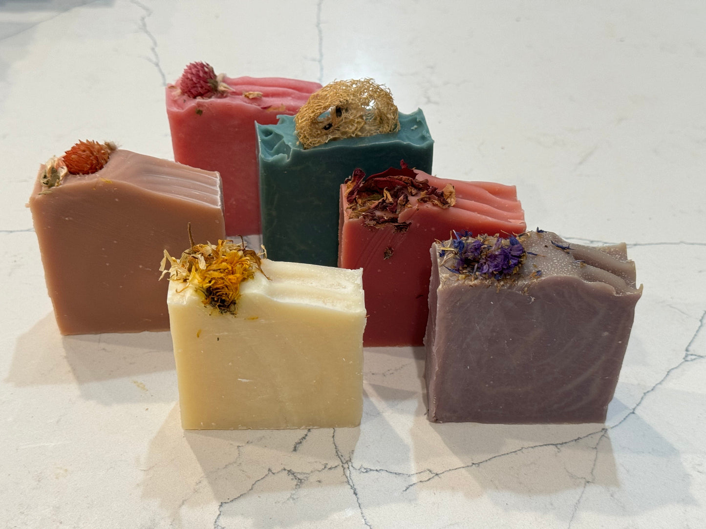 Botanical Collection Gift Set of Goat Milk Luxury Handmade Soap with Botanicals