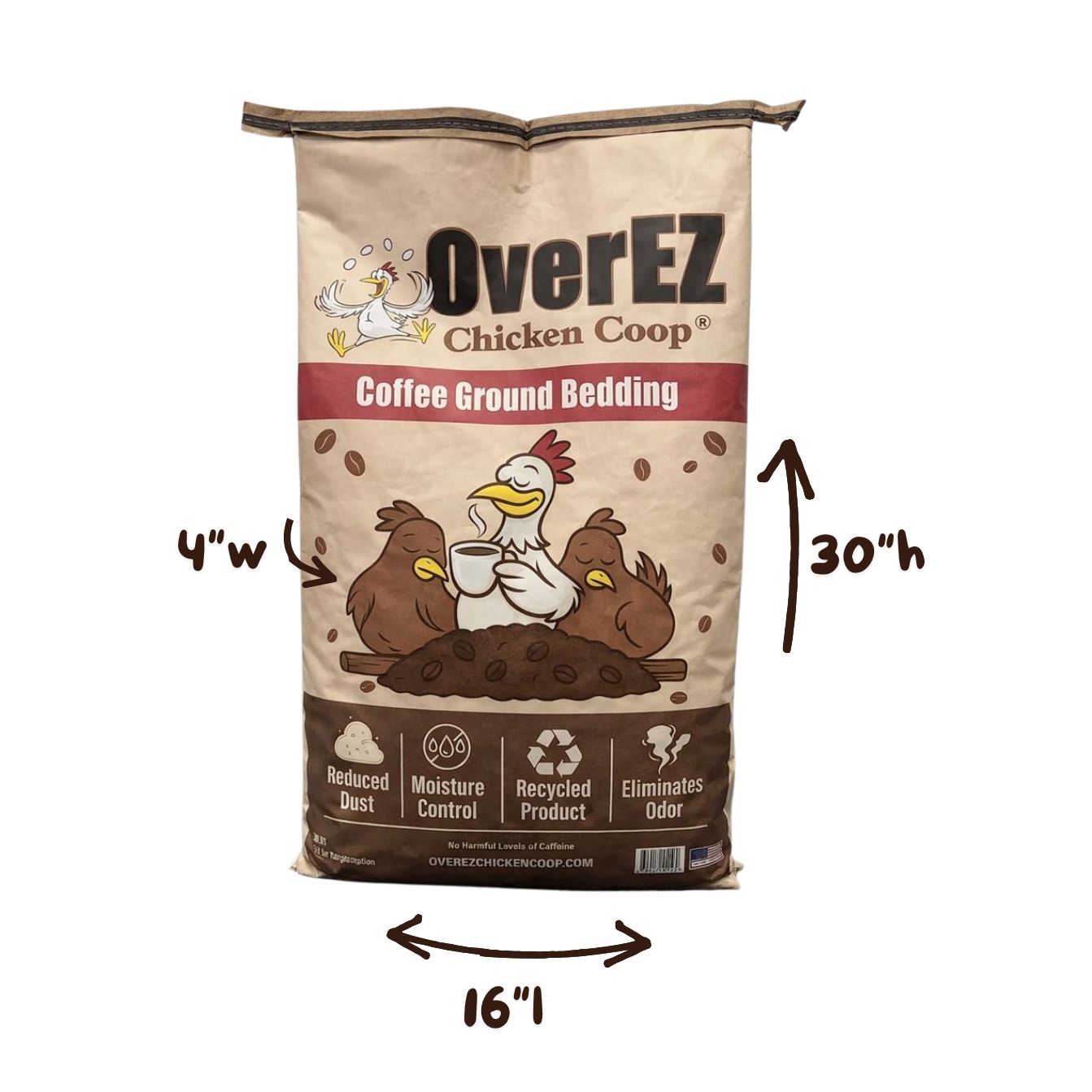 OverEZ Coffee Ground Bedding - 30 LB Bag