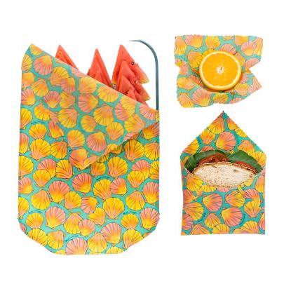 Beeswax Food Wrap - Sunrise Shell Print