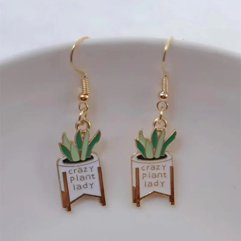 "Crazy Plant Lady" Earrings