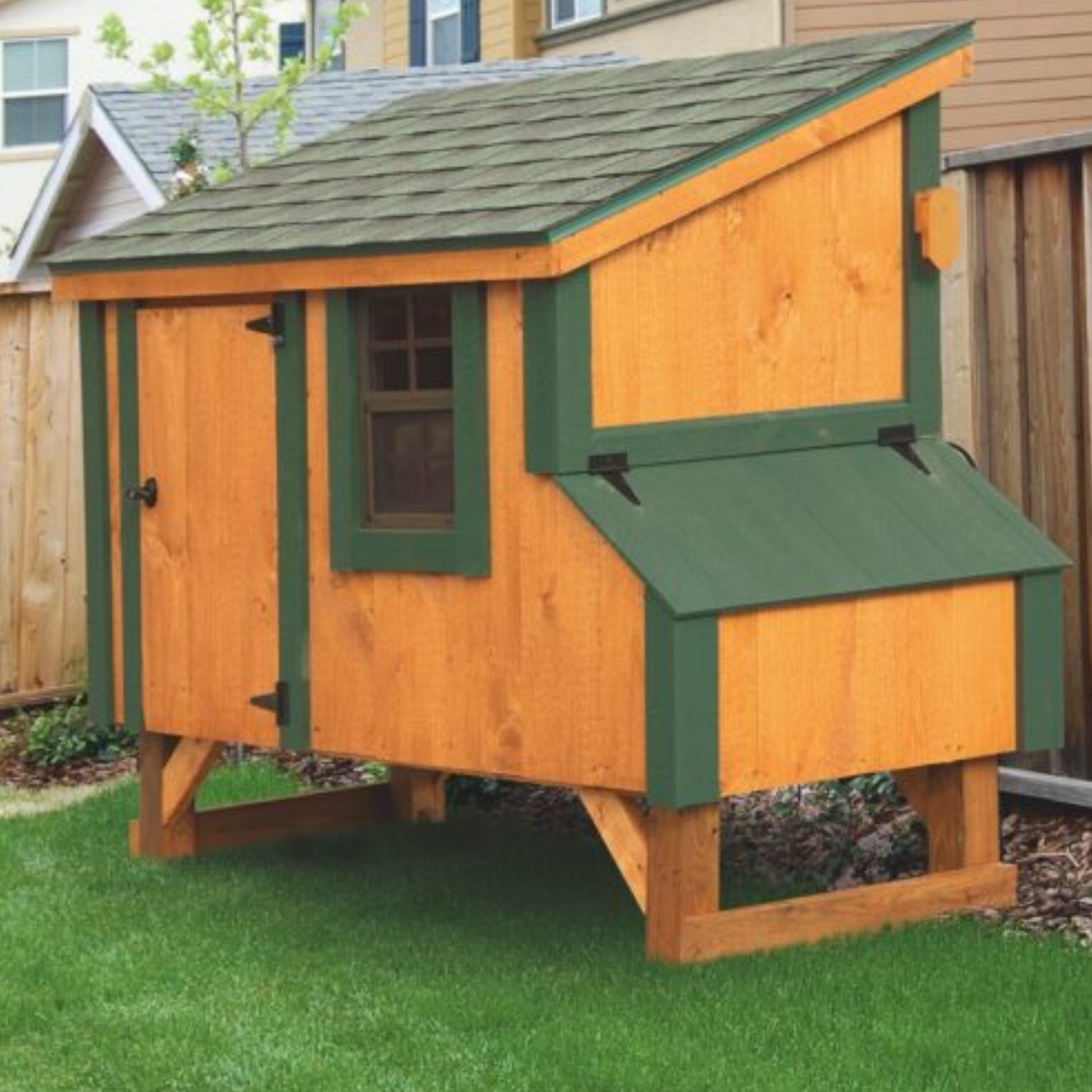 Custom Amish-Built 3'x5' Lean-To Chicken Coop