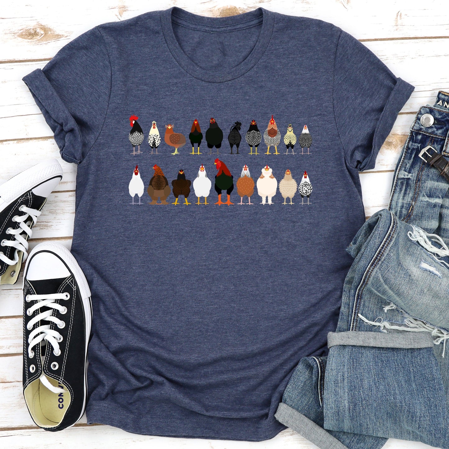 Chicken Lovers Super Soft Tees, Farm Animal Shirts, Illustration, Breeds