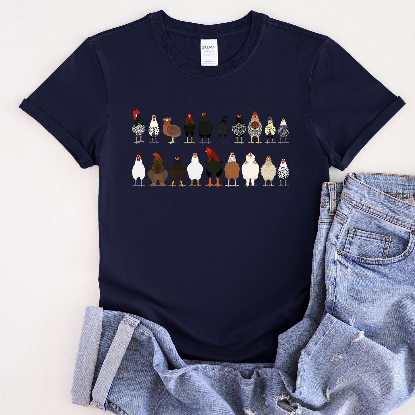 Chicken Lovers Super Soft Tees, Farm Animal Shirts, Illustration, Breeds