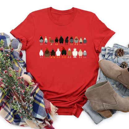 Chicken Lovers Super Soft Tees, Farm Animal Shirts, Illustration, Breeds