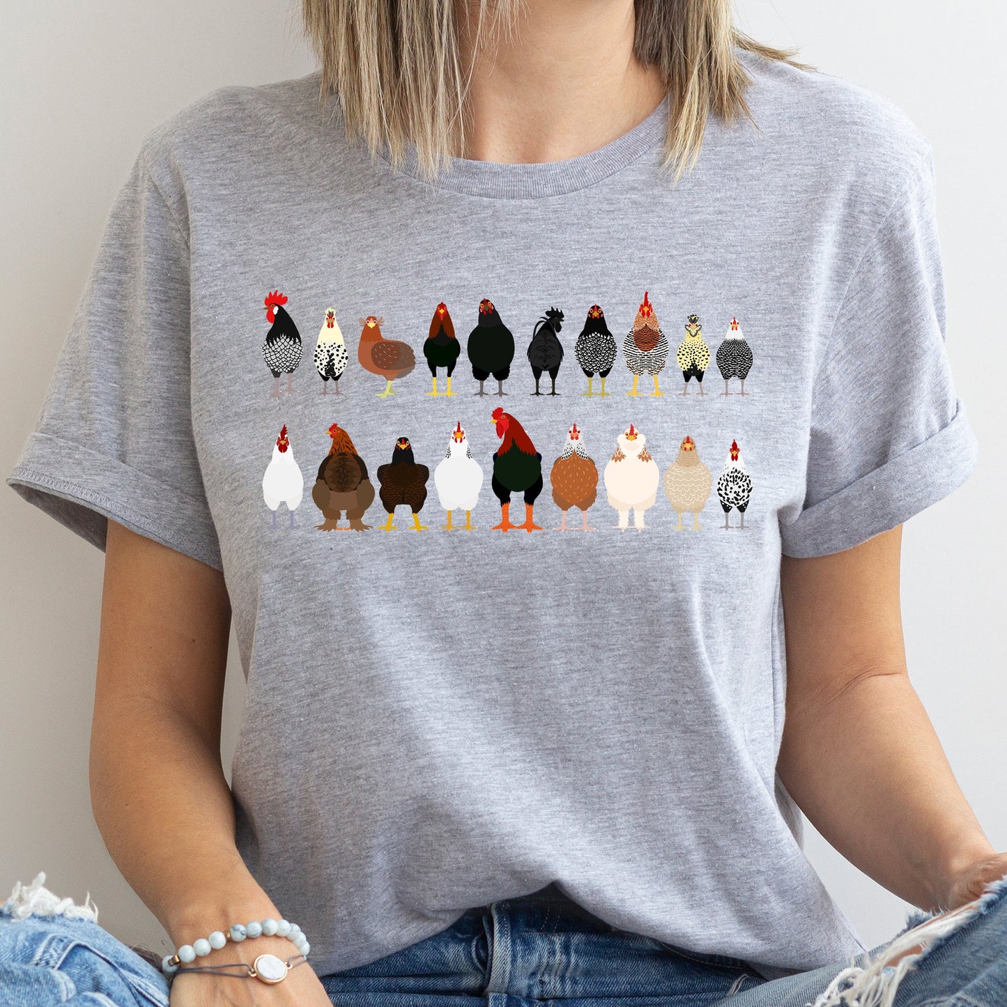 Chicken Lovers Super Soft Tees, Farm Animal Shirts, Illustration, Breeds