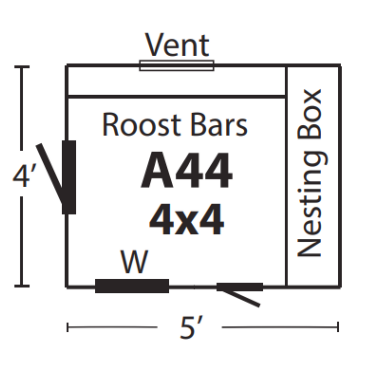 Custom Amish-Built 4'x4' A-Frame Chicken Coop