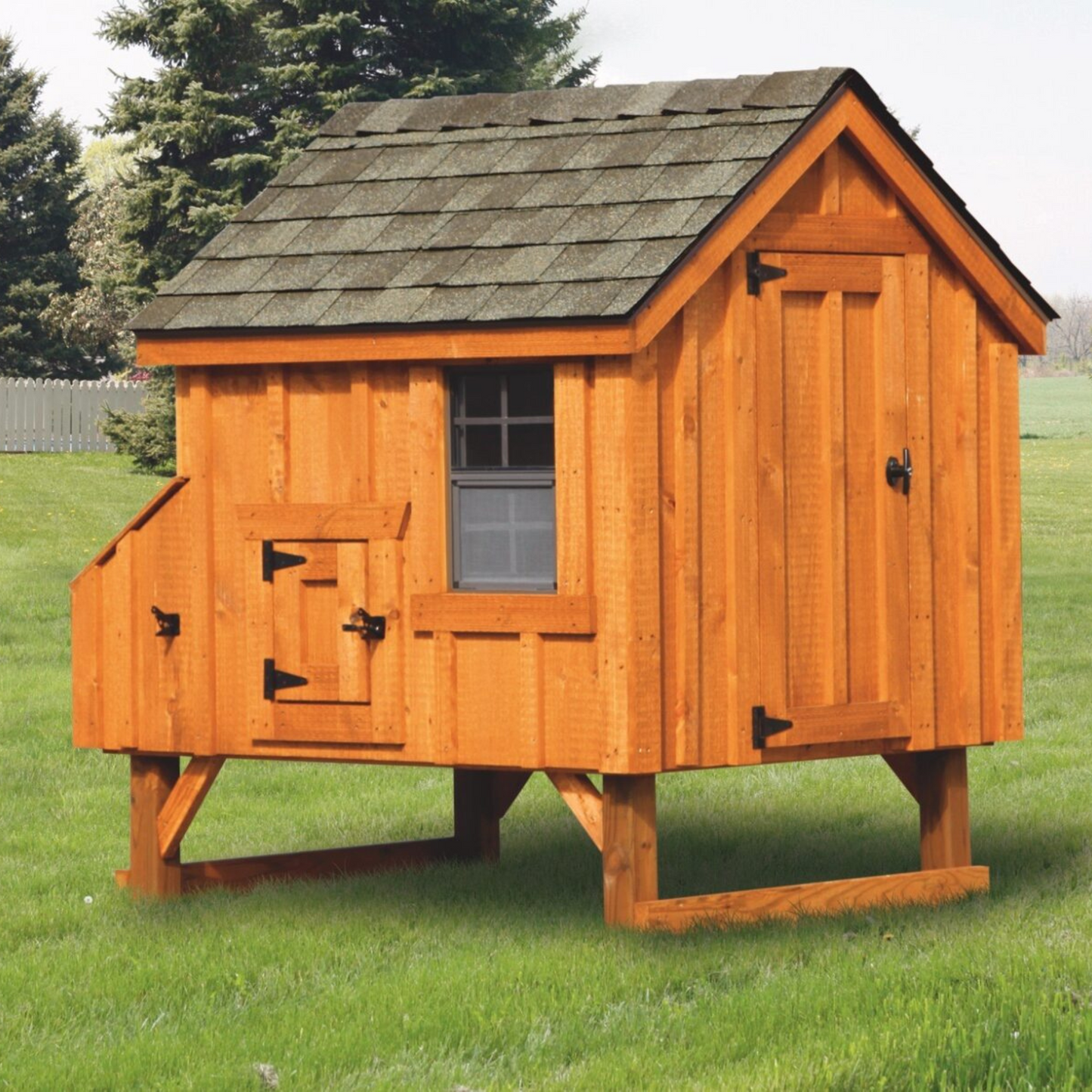 Custom Amish-Built 4'x4' A-Frame Chicken Coop