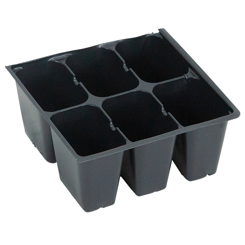 square plastic planter trays 6-Pack Planting Containers for 1020 Tray