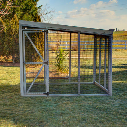 Custom Amish-Built 6'x8'x6' Chicken Run with Roof