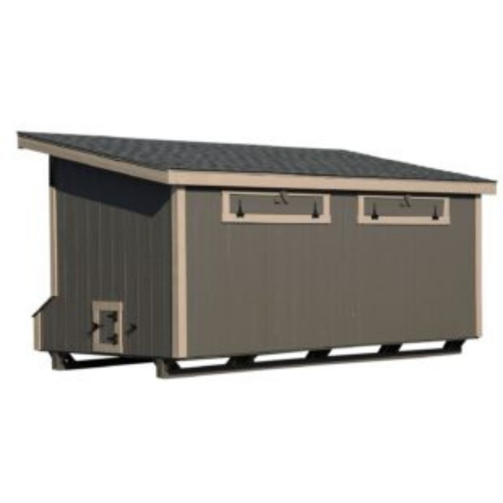 Custom Amish-Built 7'x16' Lean-To Chicken Coop