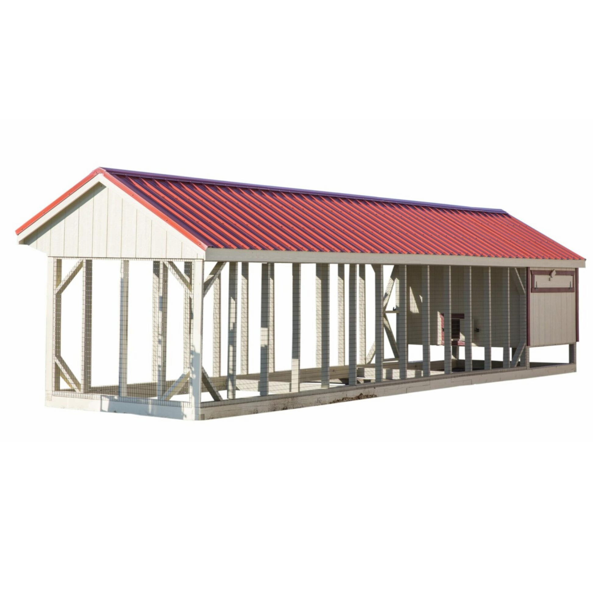 Custom Amish-Built Craftsman 7'x32' Chicken Coop plus Run