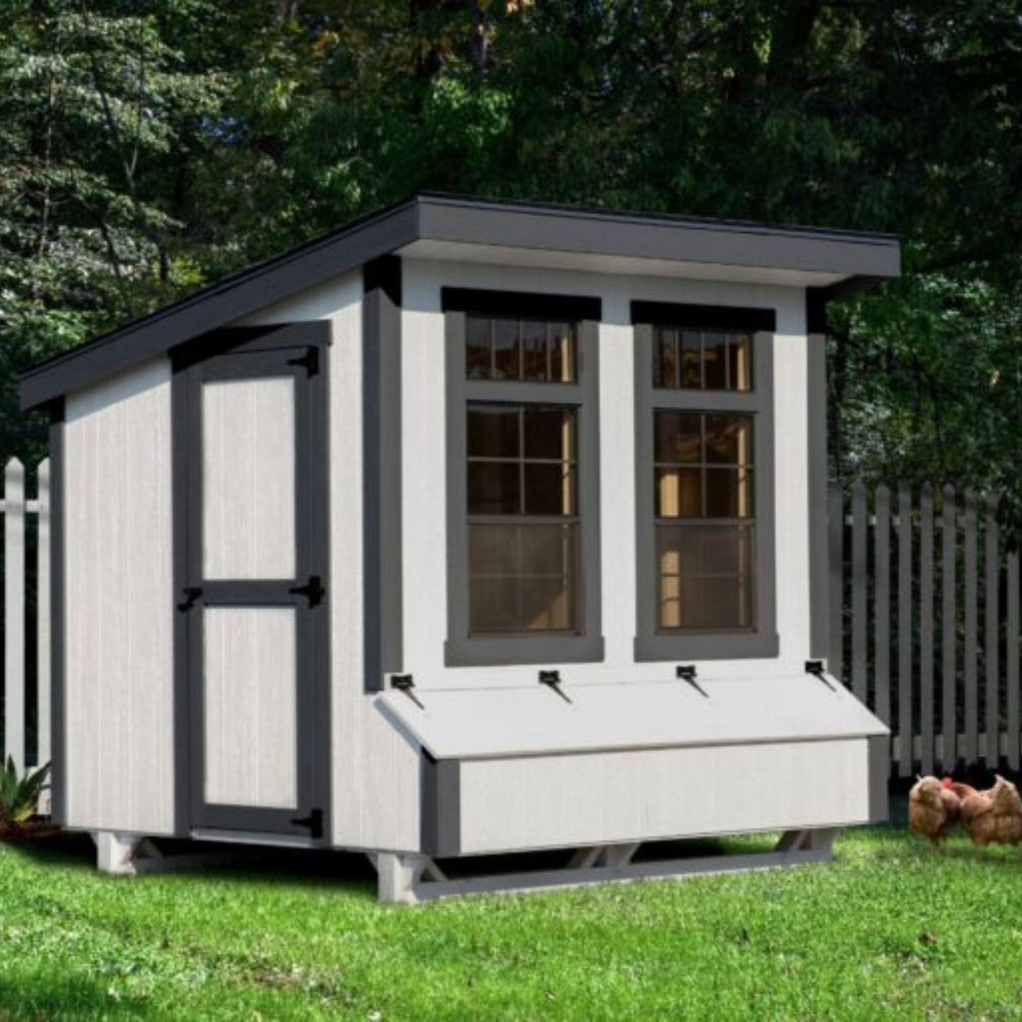 chickenページ Custom Amish-Built 7'x8' Lean-To Chicken Coop (up to 25 chickens