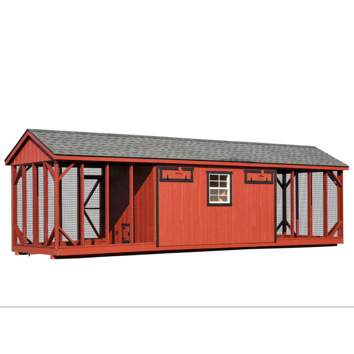 Custom Amish-Built 8'x28' A-Frame Chicken Coop plus Run