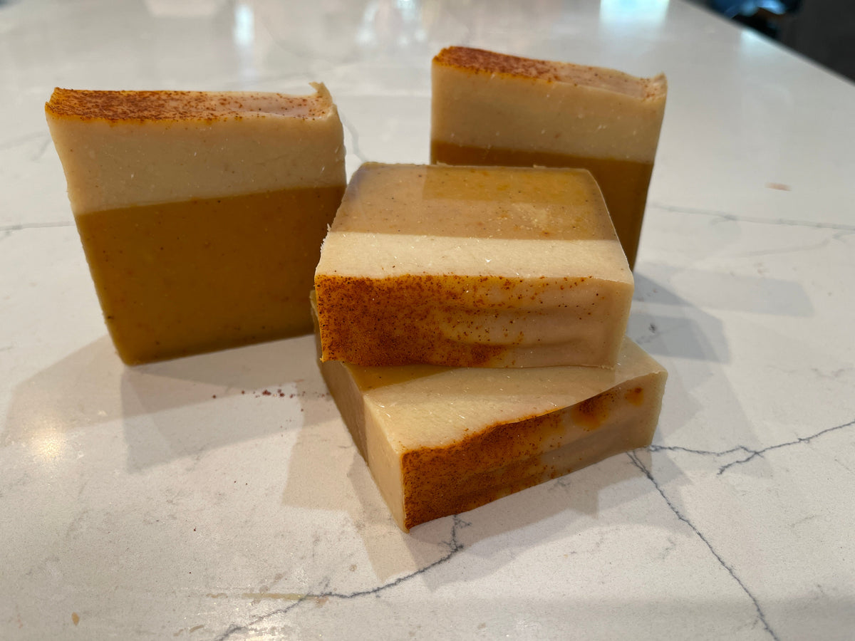 Pumpkin Pie Handmade Soap with Coconut Milk and Oatmeal