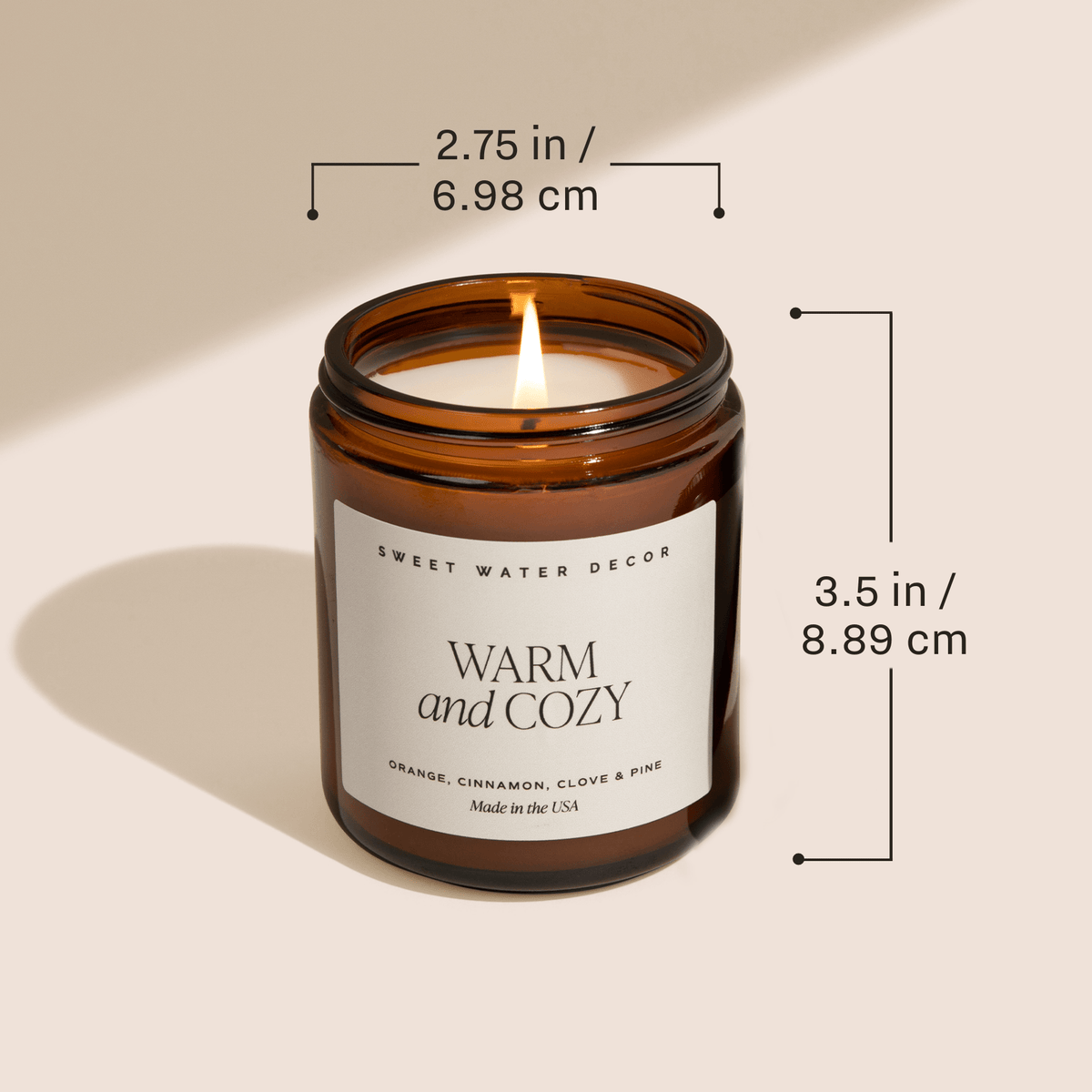Fall Leaves soy candle in 9 oz amber glass jar