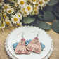 Adorable Wood Chicken Earrings
