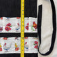 Black Denim Egg Apron with Chicken Print Pockets - 14 Pockets Hand Sewn!