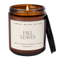 Fall Leaves soy candle in 9 oz amber glass jar