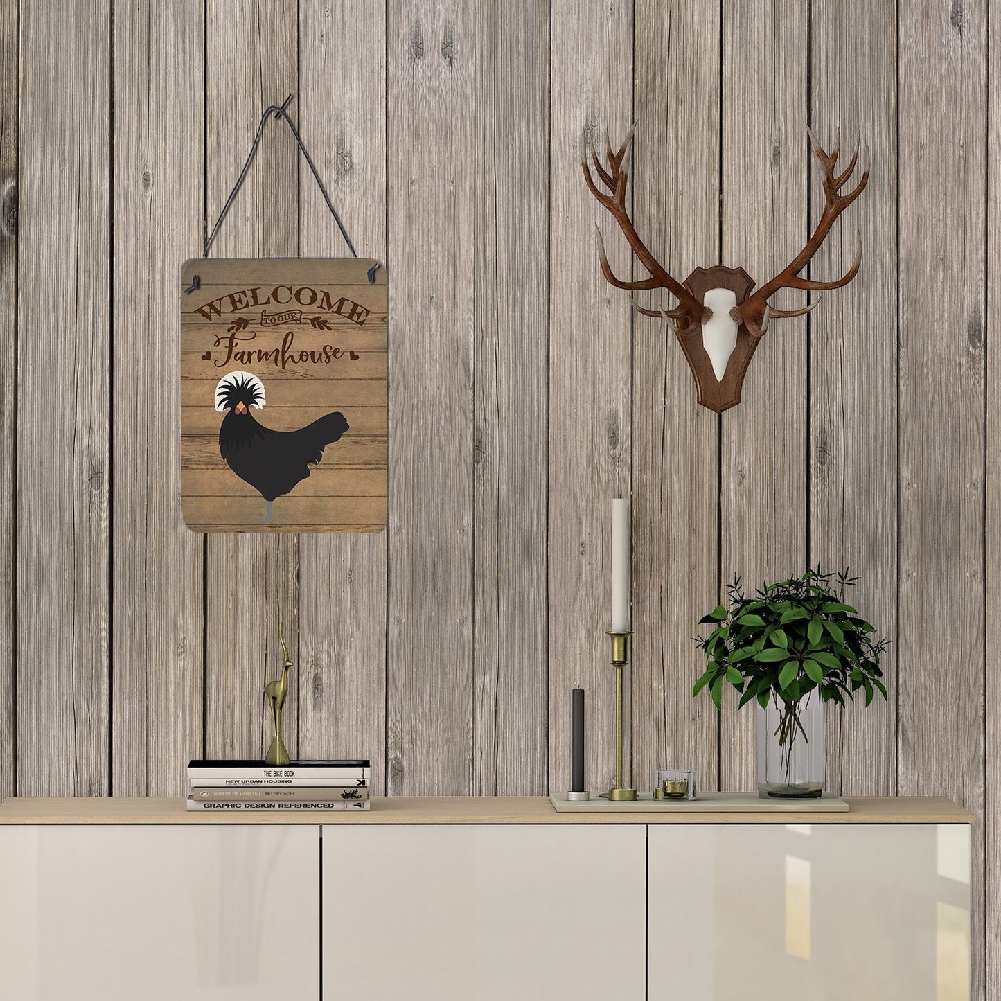 Polish Chicken Welcome Wall or Door Hanging Prints