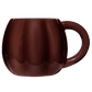 Brown pumpkin-shaped 19 oz ceramic coffee mug