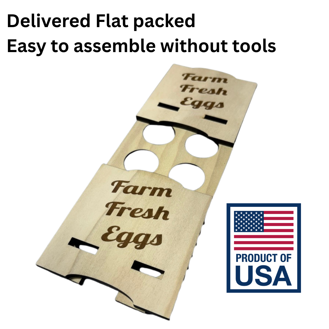 Countertop Chicken Egg Holder for Farm Fresh Eggs
