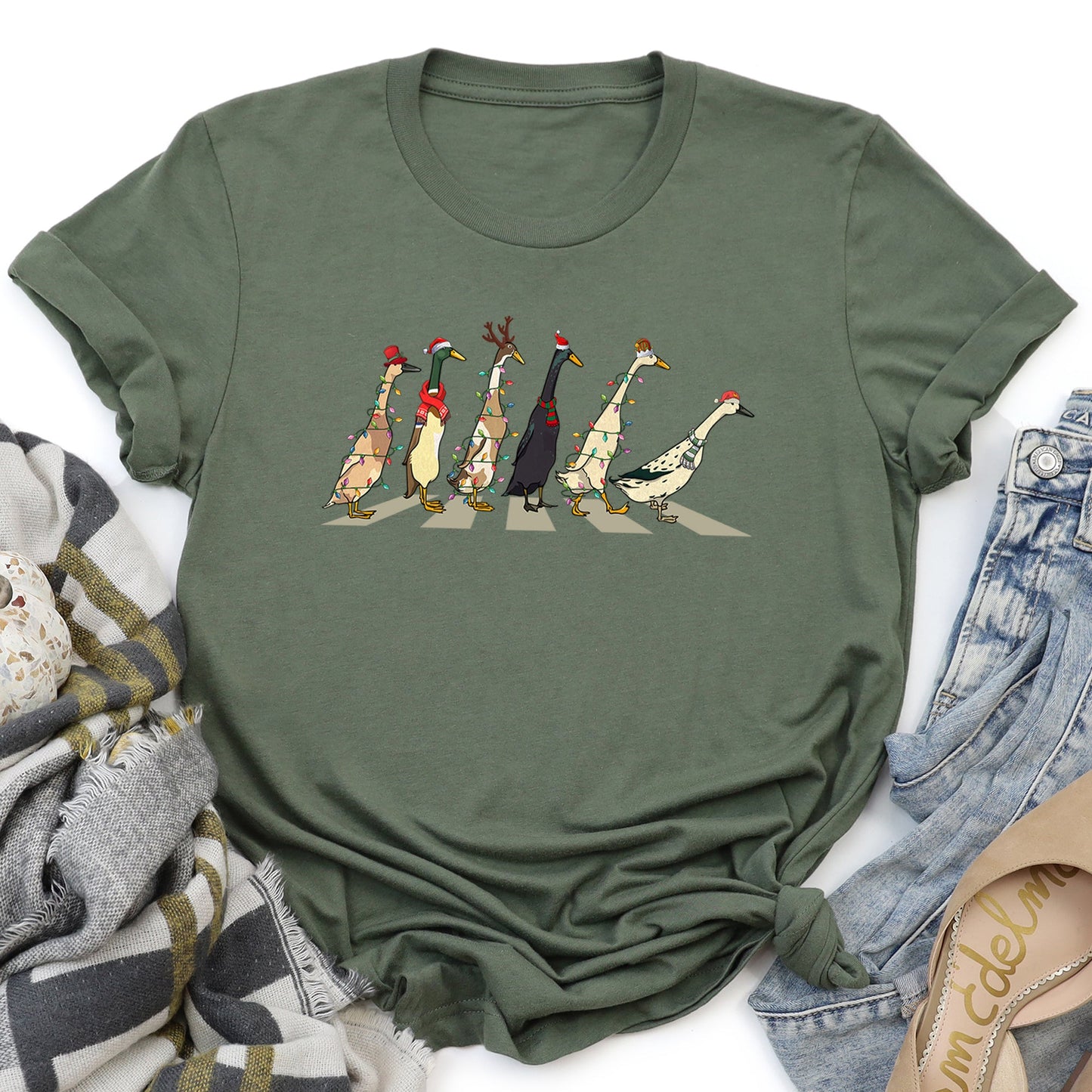 Christmas Ducks, Duck Lovers, Santa, Farm Life Super Soft Tees