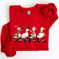 Christmas Ducks, Farm Animals, Crossing Road, Santa, Winter, Snow, Xmas Sweatshirt