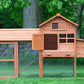 The Clubhouse Chicken Coop with Run includes a wire mesh floor for the run to keep rodents and burrowing predators out.