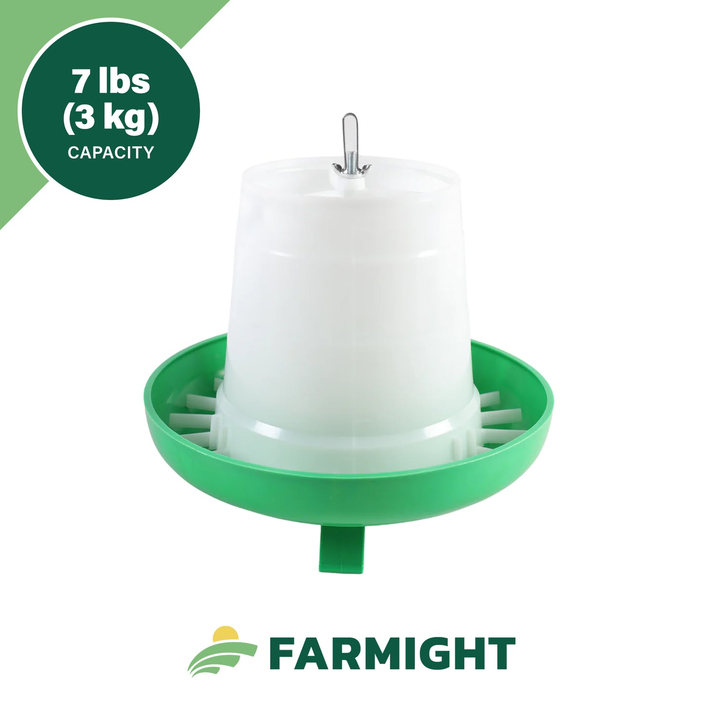 Designed with three foldable legs, this feeder keeps the feed elevated and off the ground, preventing contamination and reducing waste.