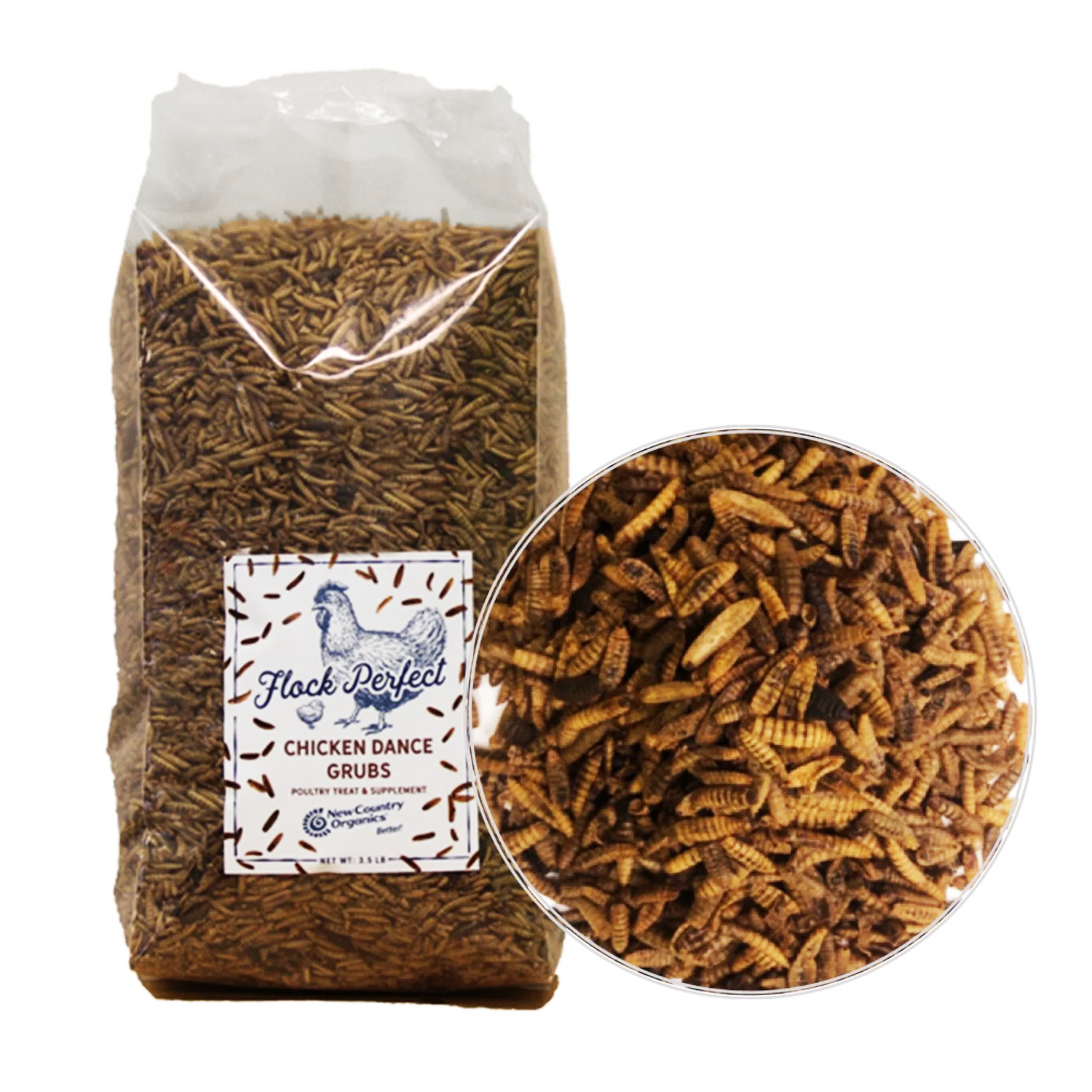 Flock Perfect Chicken Dance Grubs, 3.5 lbs