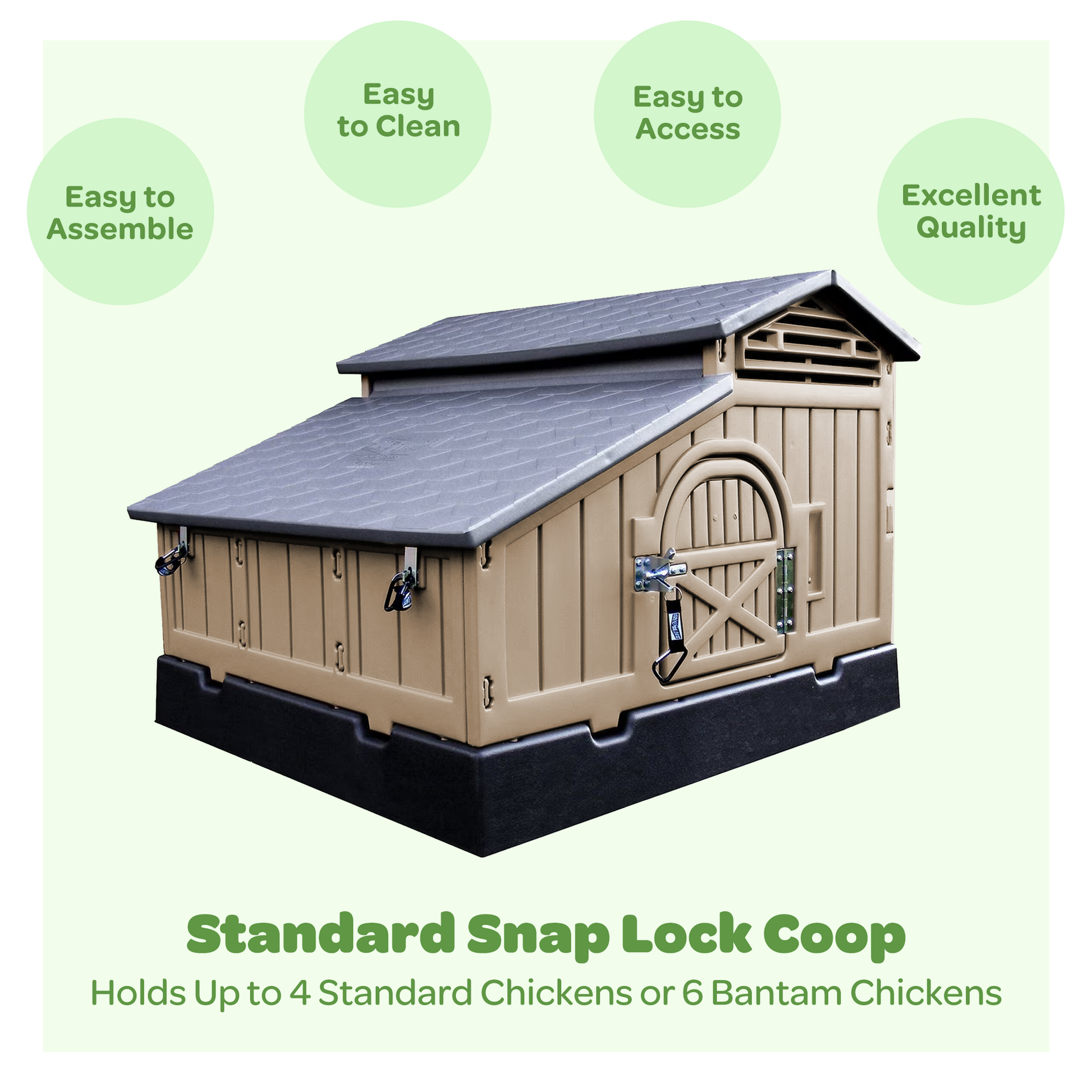 Snap Lock Formex Chicken Coop, Standard Tan (Up to 4 Chickens Snap Lock Formex Chicken Coop, Standard Tan (Up to 4 Chickens