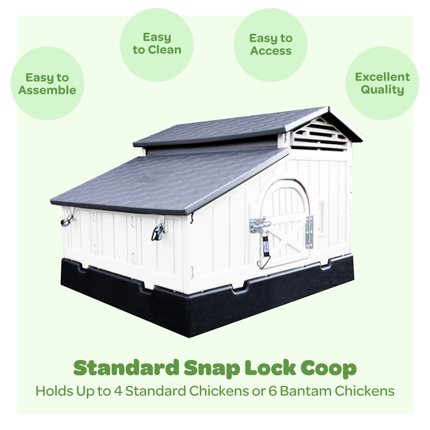 Snap Lock Formex Chicken Coop, Standard White (Up to 4 Chickens) My