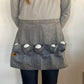 Grey Denim Egg gathering waist Apron!