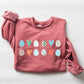 Hearts and Eggs, Colorful Easter Sweatshirt