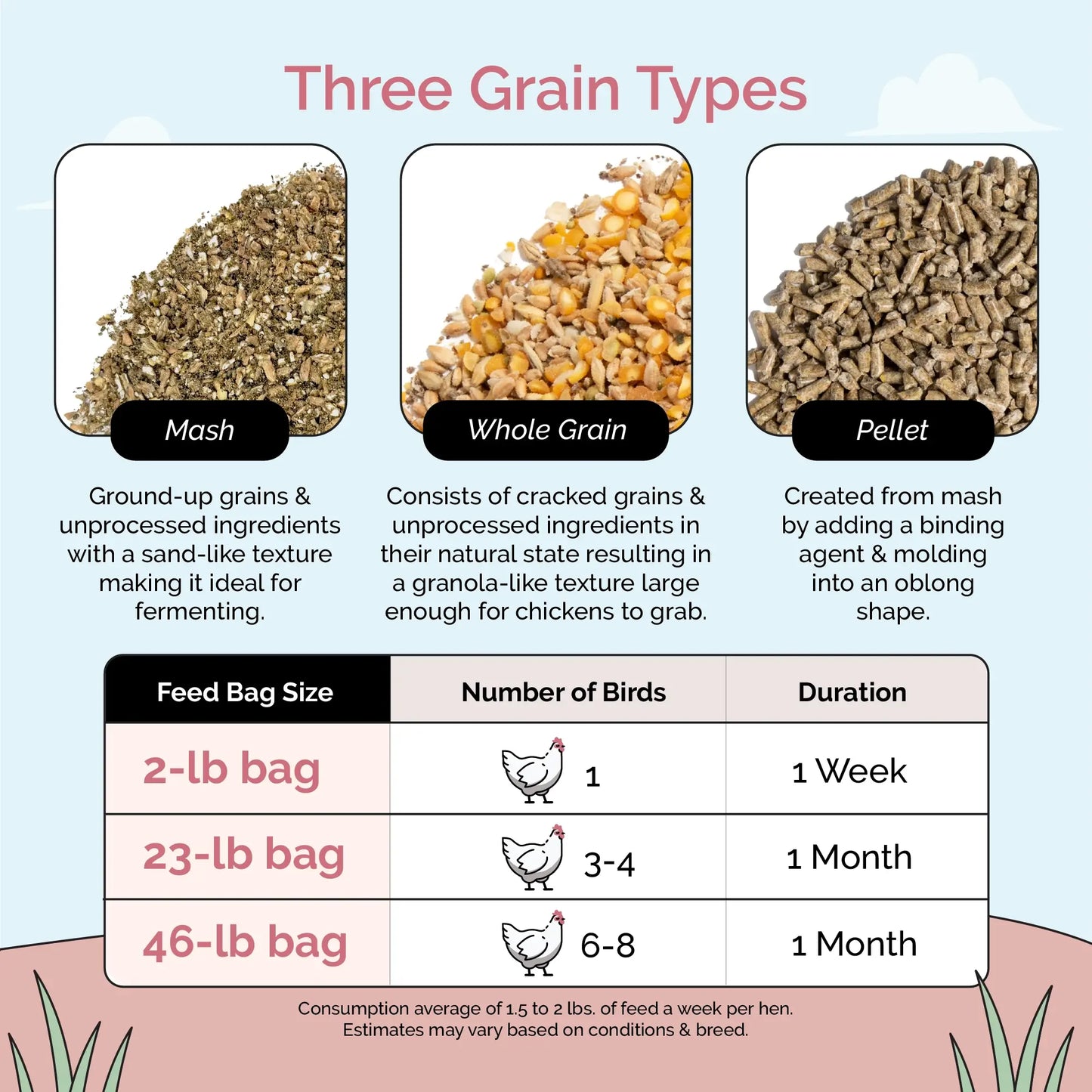 Mile Four Layer Feed Kit | 1 Month of Organic Feed, Grit & Oyster Shell for 10 Layers